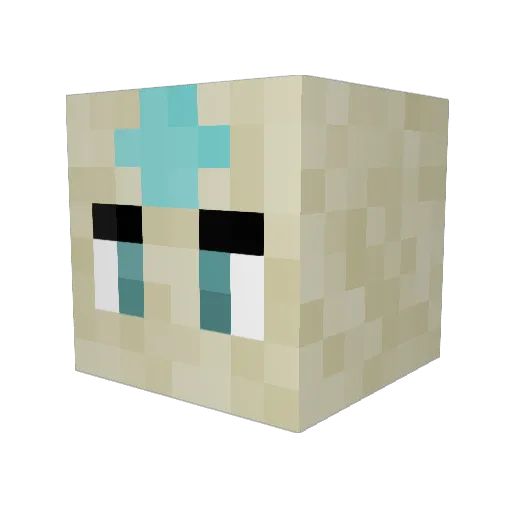 MrsStinky Minecraft avatar head, 3D render