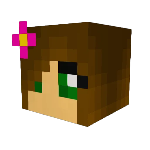 MrsStyles365 Minecraft avatar head, 3D render