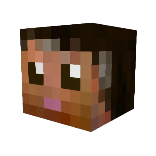 MrsSullie Minecraft avatar head, 3D render