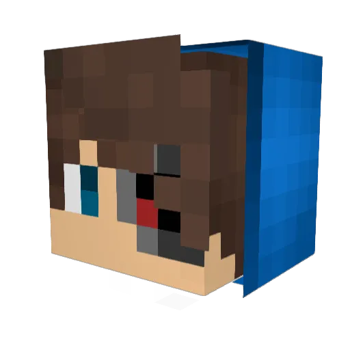 MrsXiight Minecraft avatar head, 3D render