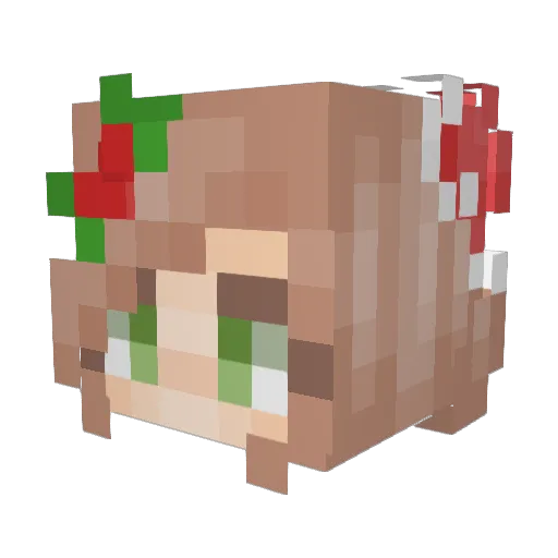 MrsYaiop Minecraft avatar head, 3D render
