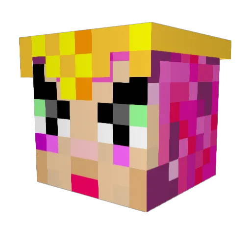 Mrs_Bastiat Minecraft avatar head, 3D render