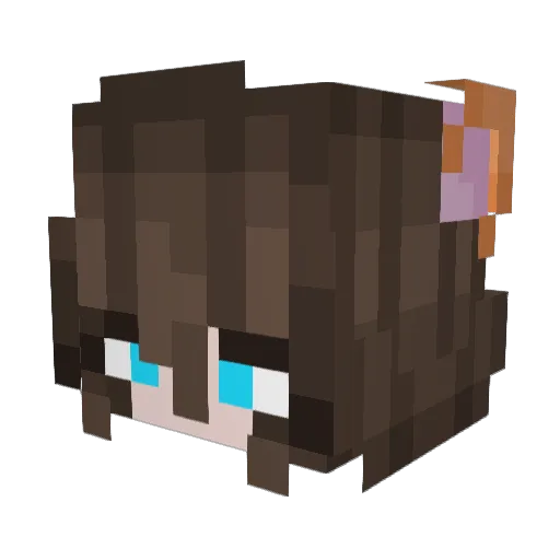 Mrs_Fuchs Minecraft avatar head, 3D render