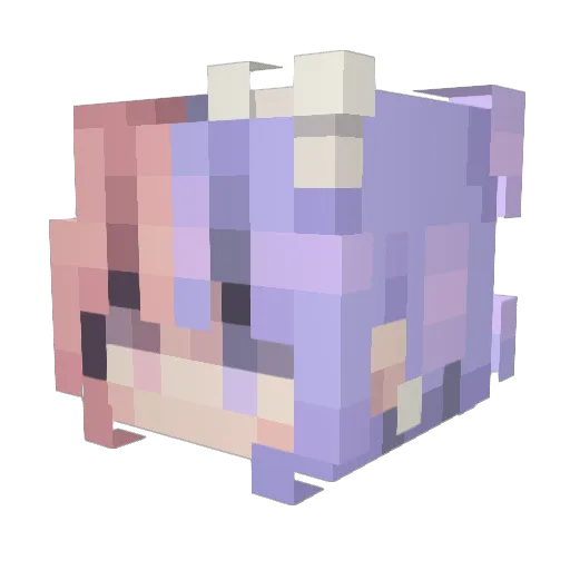Mrs_Milk Minecraft avatar head, 3D render