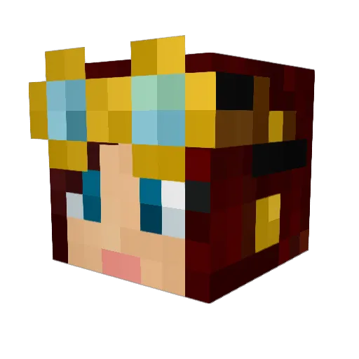 Mrs_Misfit Minecraft avatar head, 3D render