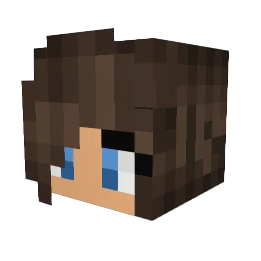 Mrs_Mong Minecraft avatar head, 3D render