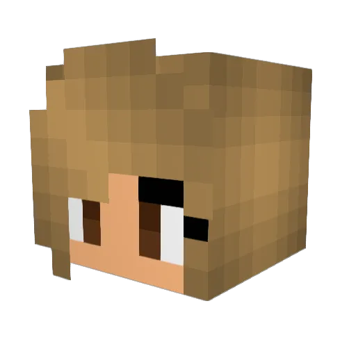 Mrs_Moomoo Minecraft avatar head, 3D render