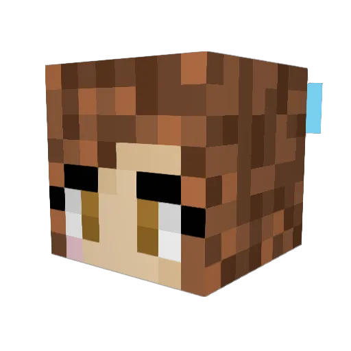 Mrs_suli Minecraft avatar head, 3D render