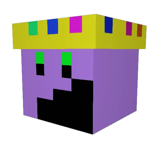 MrsandDog Minecraft avatar head, 3D render