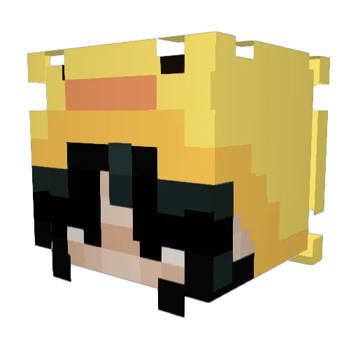 Mrsnooni Minecraft avatar head, 3D render