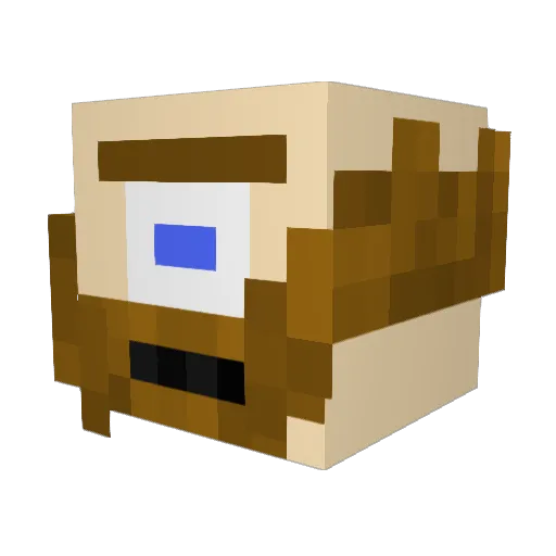 Mrsportymuffin Minecraft avatar head, 3D render
