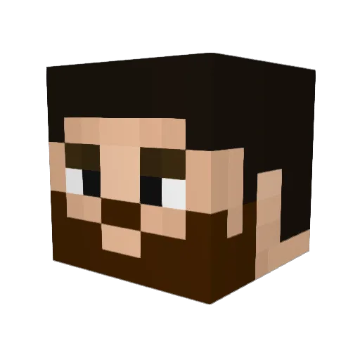 Mrsquid28 Minecraft avatar head, 3D render