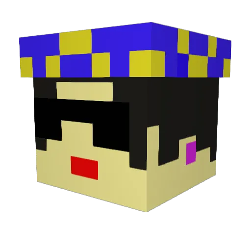 MrssHorrible Minecraft avatar head, 3D render