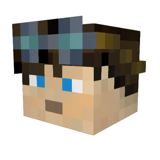 Mrtardisman Minecraft avatar head, 3D render