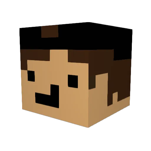 Mrtomato44 Minecraft avatar head, 3D render