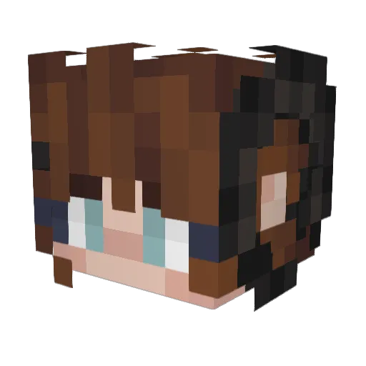 Mrtrainhead Minecraft avatar head, 3D render