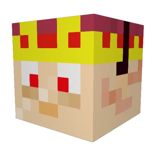 Mrtrickster89 Minecraft avatar head, 3D render