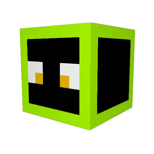 Mrukoto Minecraft avatar head, 3D render