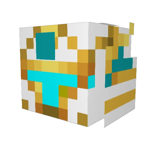Mruplal Minecraft avatar head, 3D render