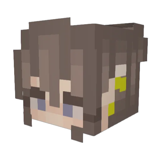 Mrwetek Minecraft avatar head, 3D render