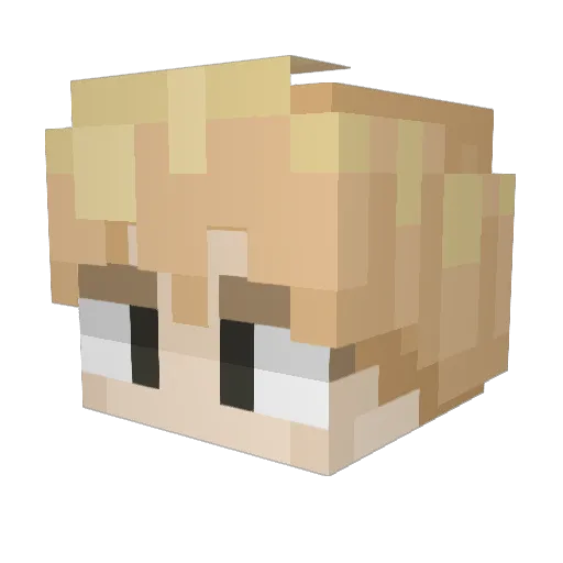 Mrwhite85 Minecraft avatar head, 3D render