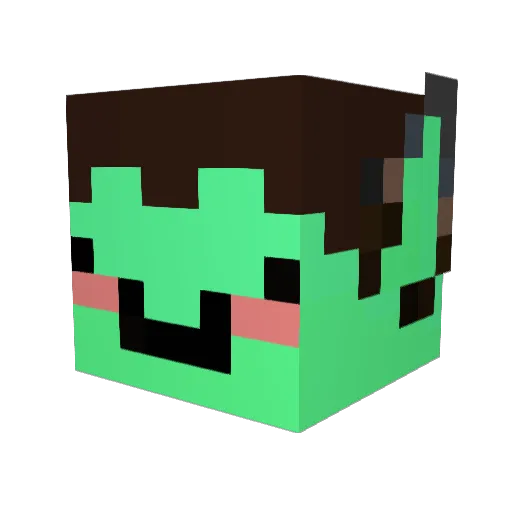 Mrwillp1 Minecraft avatar head, 3D render