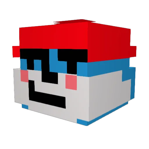 MrxGAMERV4 Minecraft avatar head, 3D render