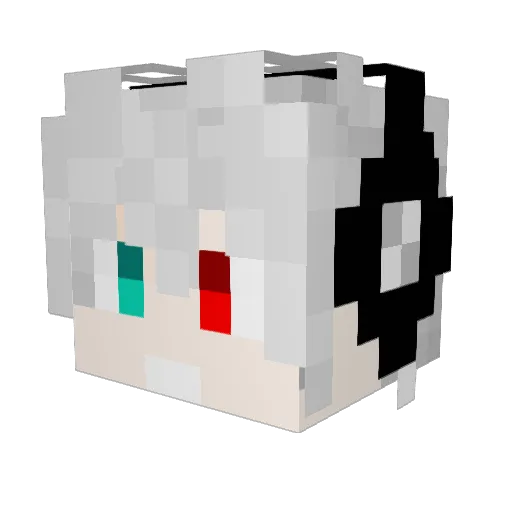 Mrxshal Minecraft avatar head, 3D render