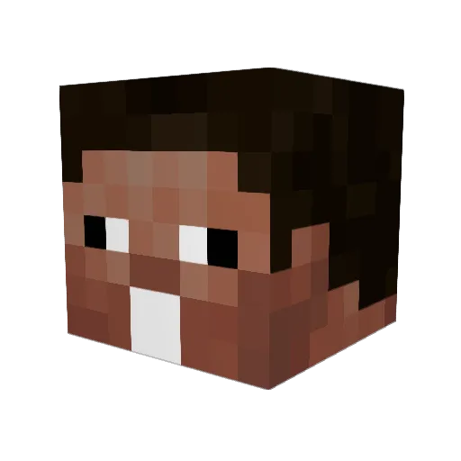 Mryapperios Minecraft avatar head, 3D render