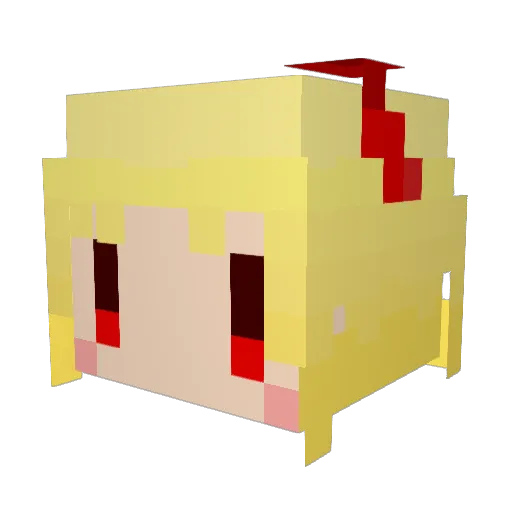 Mryou514 Minecraft avatar head, 3D render
