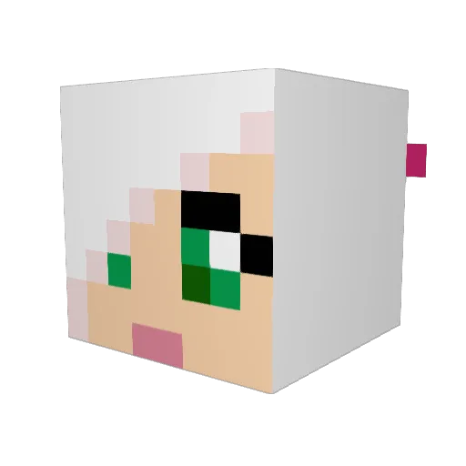 MrzizxYOUTUBE Minecraft avatar head, 3D render