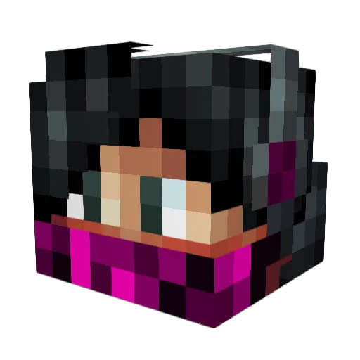 Mrzowee Minecraft avatar head, 3D render
