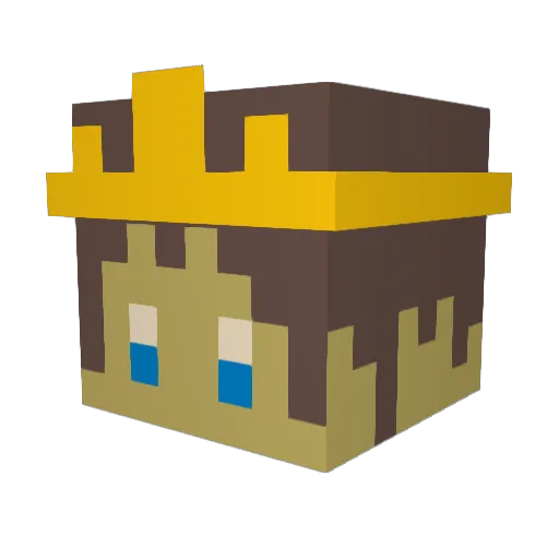 Mrzzch Minecraft avatar head, 3D render