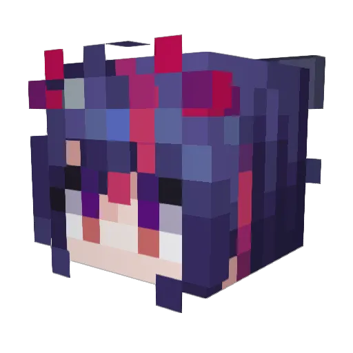 MsAGL Minecraft avatar head, 3D render