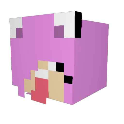 MsAlinity Minecraft avatar head, 3D render