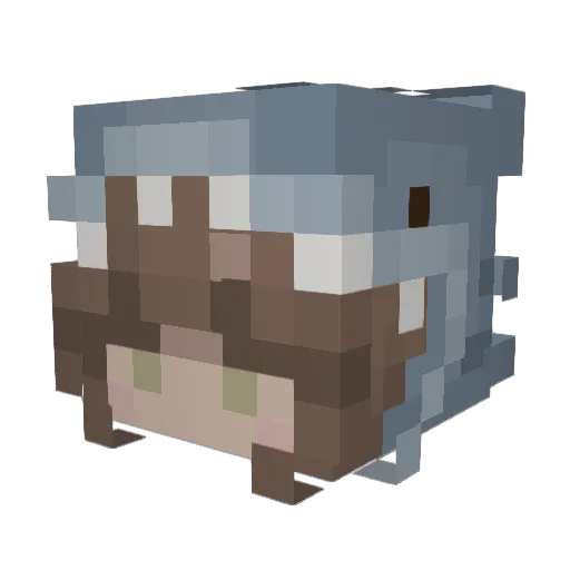 MsAmir Minecraft avatar head, 3D render