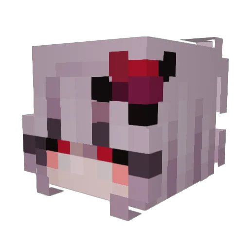 MsAnthrope13 Minecraft avatar head, 3D render