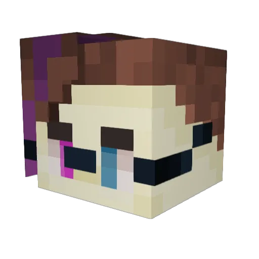 MsBuisness Minecraft avatar head, 3D render