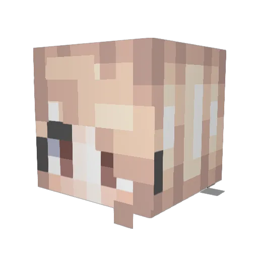 MsButterKitty Minecraft avatar head, 3D render
