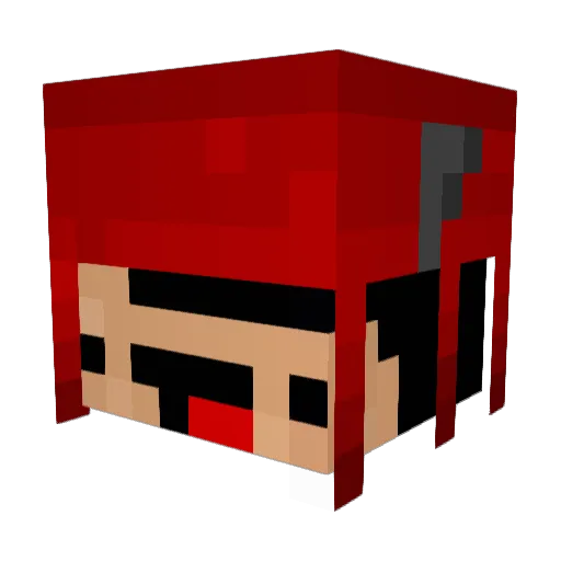 MsBuxexa Minecraft avatar head, 3D render