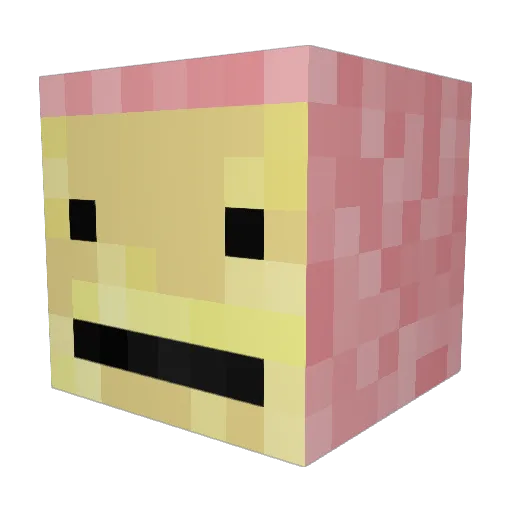 MsCharChar Minecraft avatar head, 3D render
