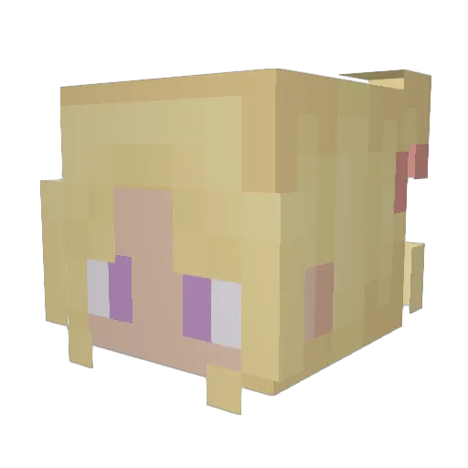 MsDaniii Minecraft avatar head, 3D render