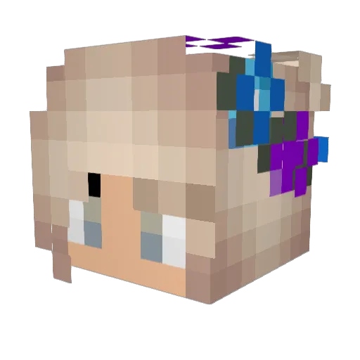 MsDazed Minecraft avatar head, 3D render