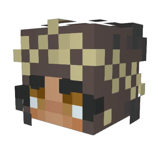 MsDee314 Minecraft avatar head, 3D render
