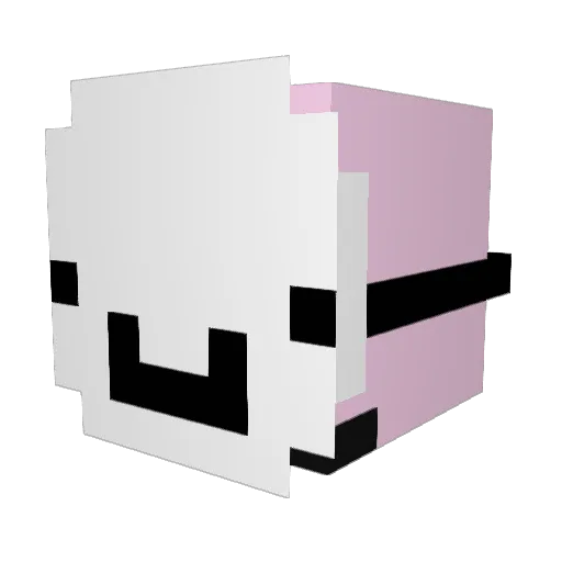 MsDoggo Minecraft avatar head, 3D render