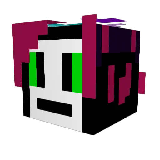 MsEmarosa Minecraft avatar head, 3D render