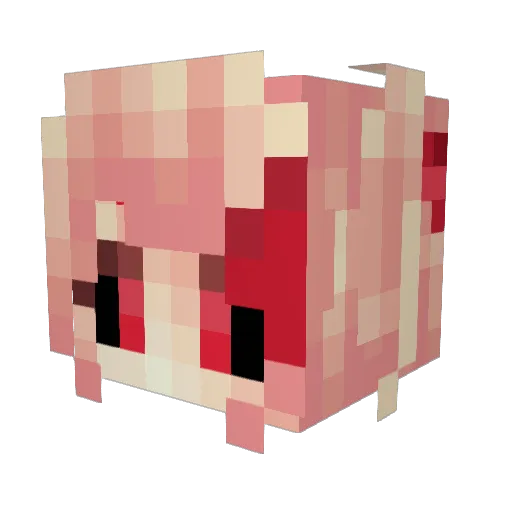 MsEvedel Minecraft avatar head, 3D render