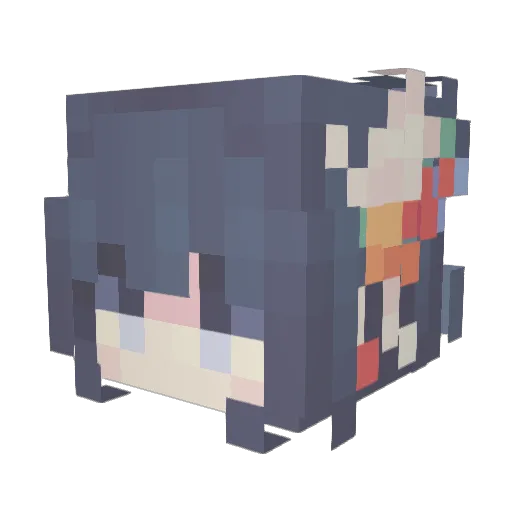 MsFinessaLove Minecraft avatar head, 3D render