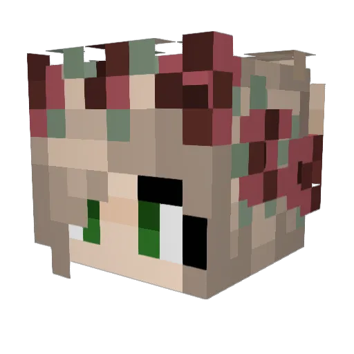 MsHalee Minecraft avatar head, 3D render