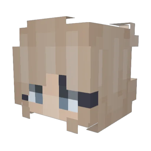 MsLoving Minecraft avatar head, 3D render